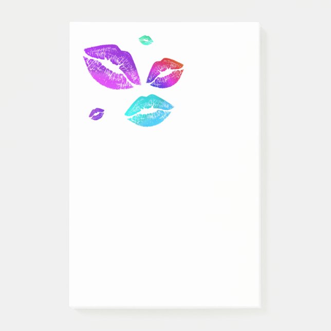 Colourful Lips Post-it Notes (Front)
