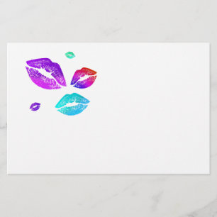 Colourful Lips Stationery