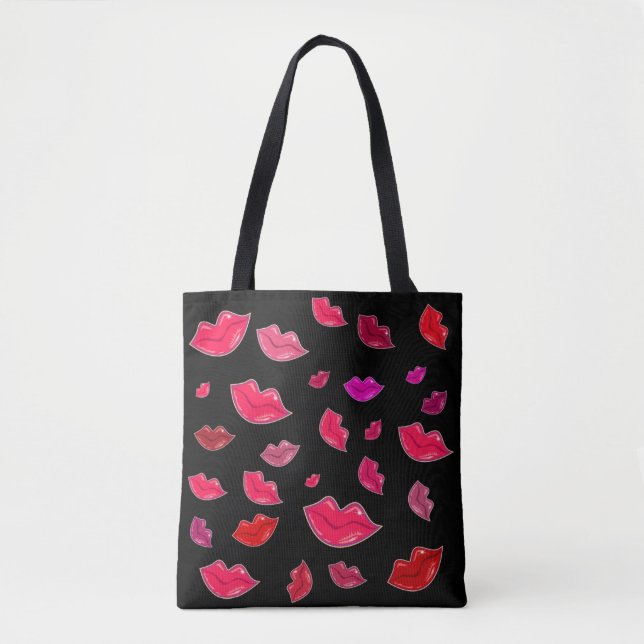 Colourful lips tote bag (Front)