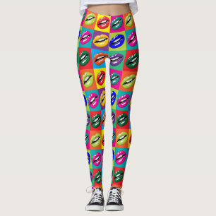Colourful Lips Whimsical All-Over-Print Leggings