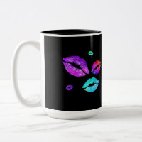 Colourful Lips With Love & Kisses