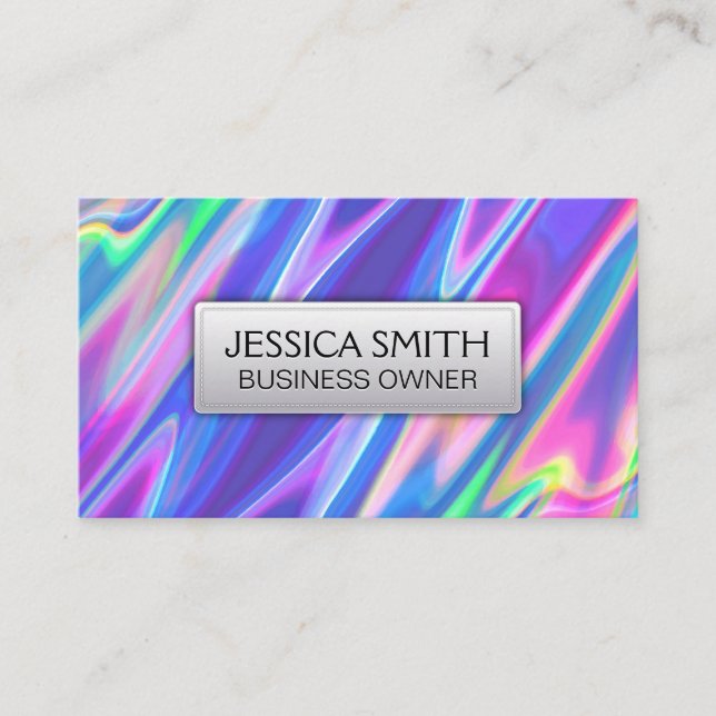 Colourful Liquid Business Card (Front)