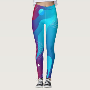 Colourful liquid galaxy leggings