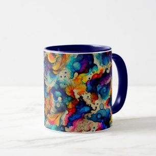Colourful Liquid Ink Abstraction Mug