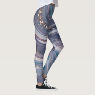 Colourful Liquid Marbled  Leggings