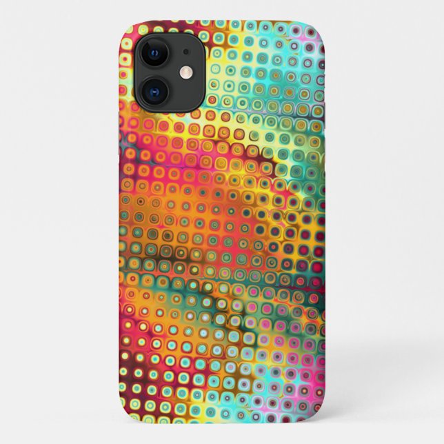 Colourful Liquid Micro Dots Abstract Pattern Case-Mate iPhone Case (Back)