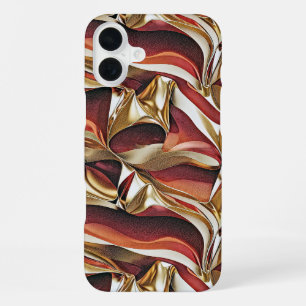 Colourful liquid waves geometric abstract pattern  iPhone 16 plus case