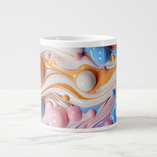 Colourful Liquid with Bubbles Large Coffee Mug