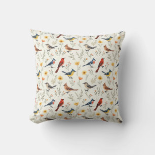 Colourful Little Birds Cushion
