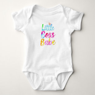 Colourful "Little Boss Babe" Baby Bodysuit