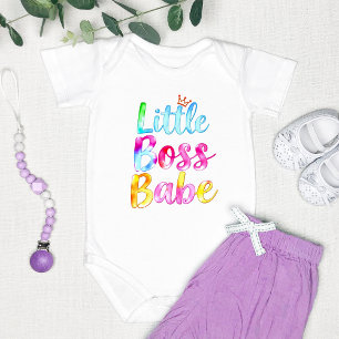 Colourful "Little Boss Babe" Baby Bodysuit