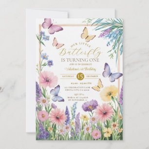 Colourful Little Butterfly is turning one Invitation