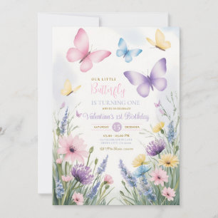 Colourful Little Butterfly is turning one Invitation