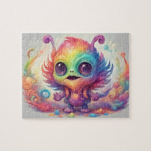 Colourful Little Cute Monster Jigsaw Puzzle