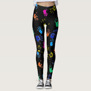 Colourful Little Palm ! Those Joyful Sensation! Leggings