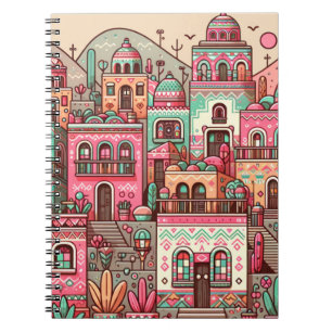 Colourful Little Village Notebook