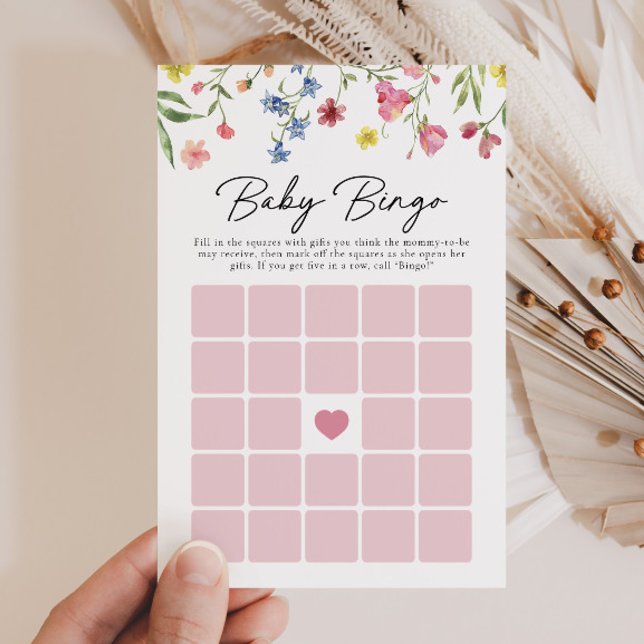 Colourful Little Wildflower Baby Shower Bingo Game (Creator Uploaded)
