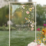Colourful Little Wildflowers Bridal Shower Welcome Acrylic Sign<br><div class="desc">Infuse your bridal shower with bohemian charm using this gorgeous acrylic welcome sign. Featuring bold white typography and romantic graphics of tiny colourful wildflowers, it beautifully blends the essence of nature with modern elegance. This luxurious and unique sign guarantees a memorable and inviting entrance, perfectly capturing the spirit of your...</div>