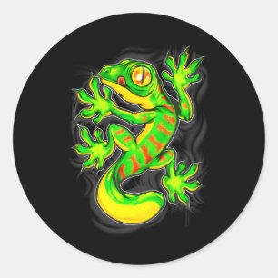Colourful Lizard Gecko Terraristic Wildlife Animal Classic Round Sticker