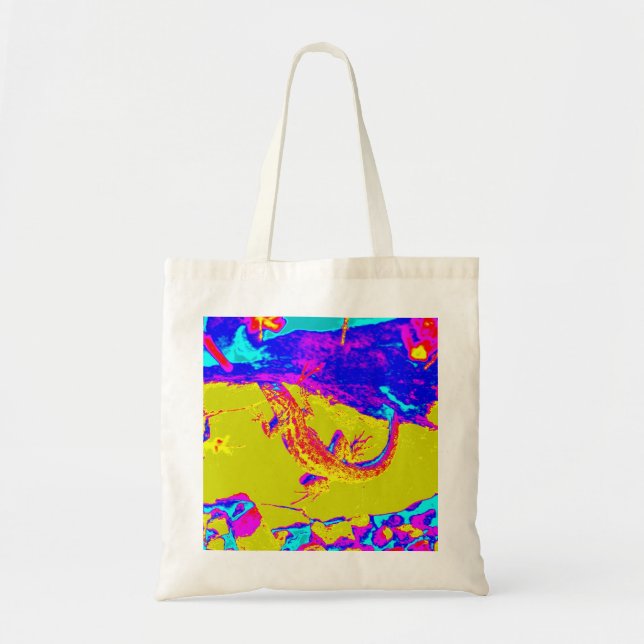 colourful lizard tote bag (Front)