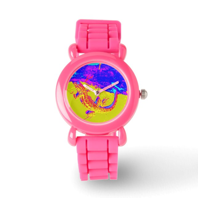 colourful lizard watch (Front)