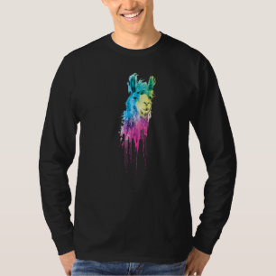 Colourful Llama Alpaca Mum Birthday Mama Llam T-Shirt