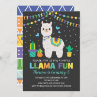 Colourful Llama Birthday Party / Boy Fiesta Alpaca