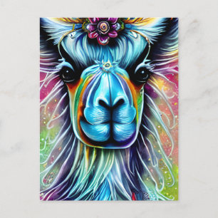Colourful Llama Postcard