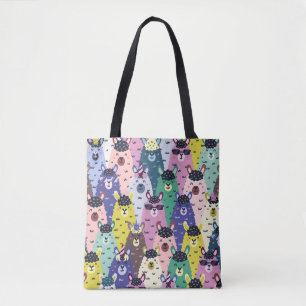 Colourful Llamas Childish Seamless Background Tote Bag