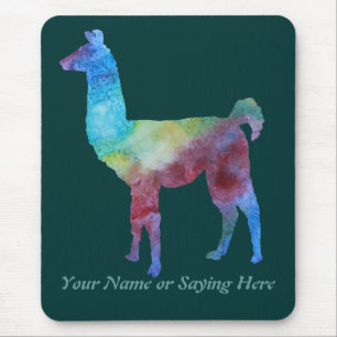 Colourful Llamas Mouse Mat
