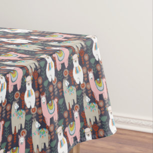 Colourful Llamas Pattern Tablecloth