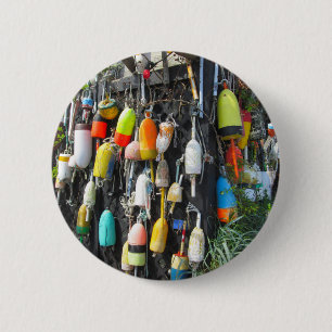 Colourful Lobster Buoys 6 Cm Round Badge