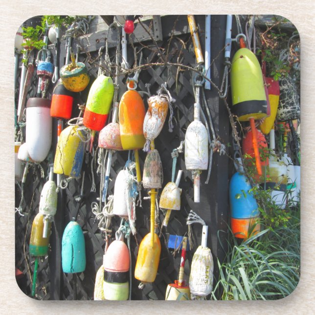 Colourful Lobster Buoys Coaster (Front)