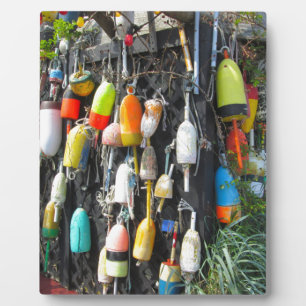 Colourful Lobster Buoys Plaque