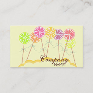 Colourful Lollipop Candy Shop Bakery Business Card
