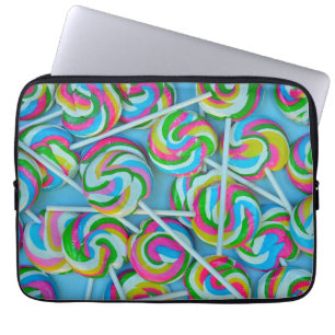Colourful lollipop pattern laptop sleeve
