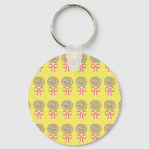 Colourful lollipops pattern key ring