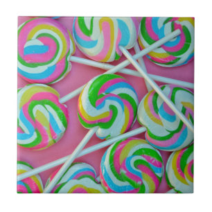 Colourful lollipops pattern tile