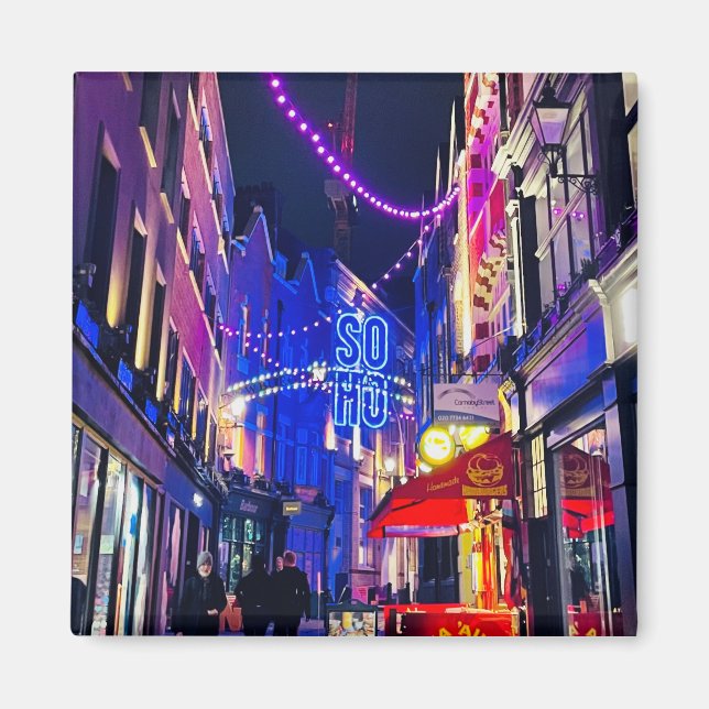 Colourful London Magnet Soho, England (Front)