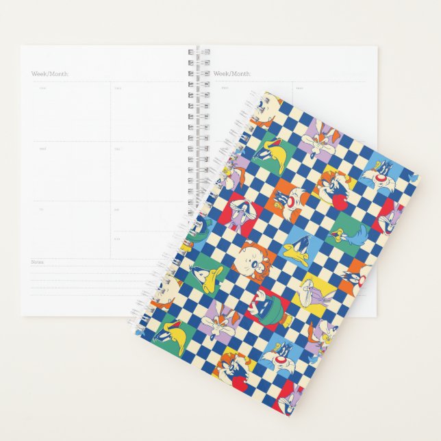 Colourful LOONEY TUNES™ Chequered Toss Pattern Planner (Display)