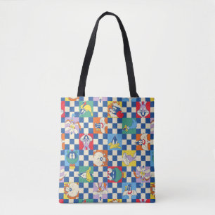 Colourful LOONEY TUNES™ Chequered Toss Pattern Tote Bag