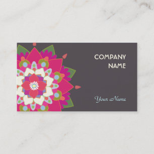Colourful Lotus Mandala Health and Wellness Business Card