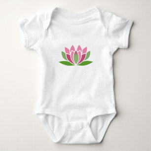 Colourful Lotus Zen Flower Baby Bodysuit