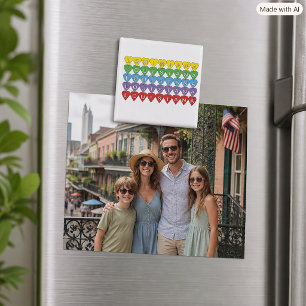 Colourful Louisiana Hearts State Pride Typography Magnet