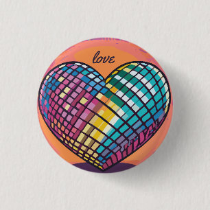 Colourful Love 3 Cm Round Badge