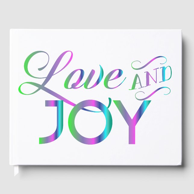 Colourful Love And Joy Guest Book (Front)
