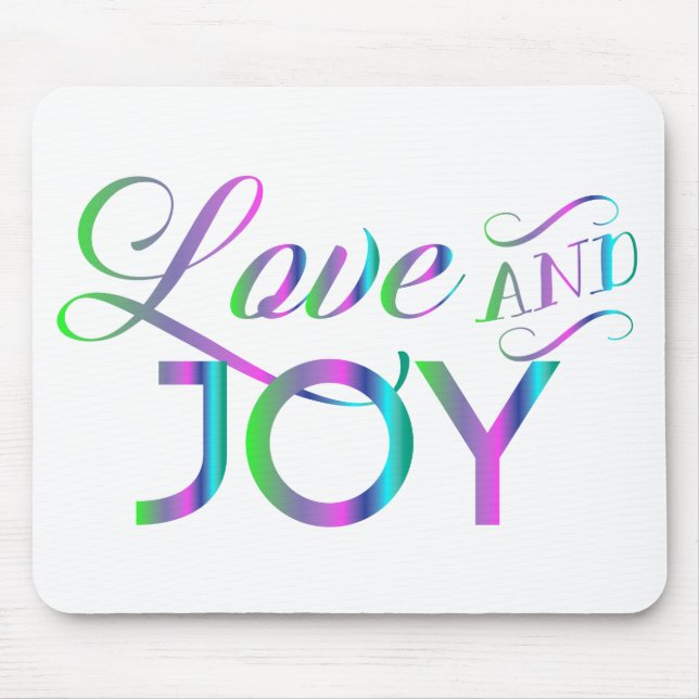 Colourful Love And Joy Mouse Mat (Front)