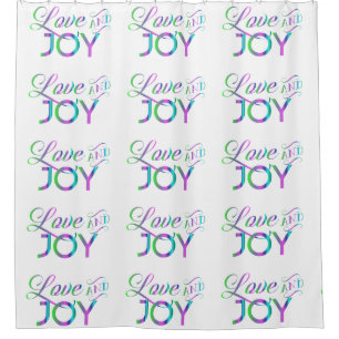 Colourful Love And Joy Shower Curtain