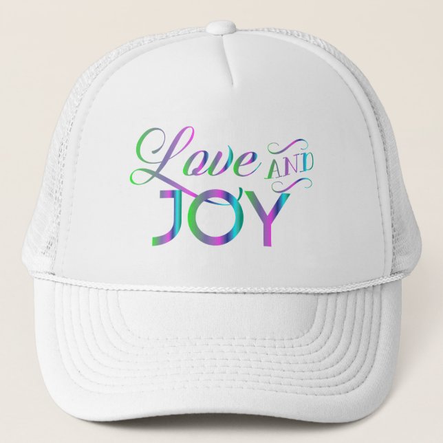 Colourful Love And Joy Trucker Hat (Front)