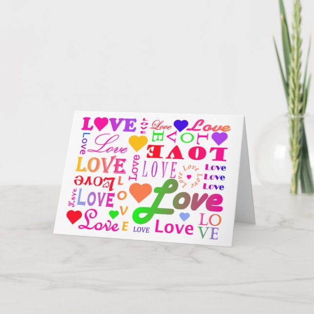 Colourful Love Card (Front)